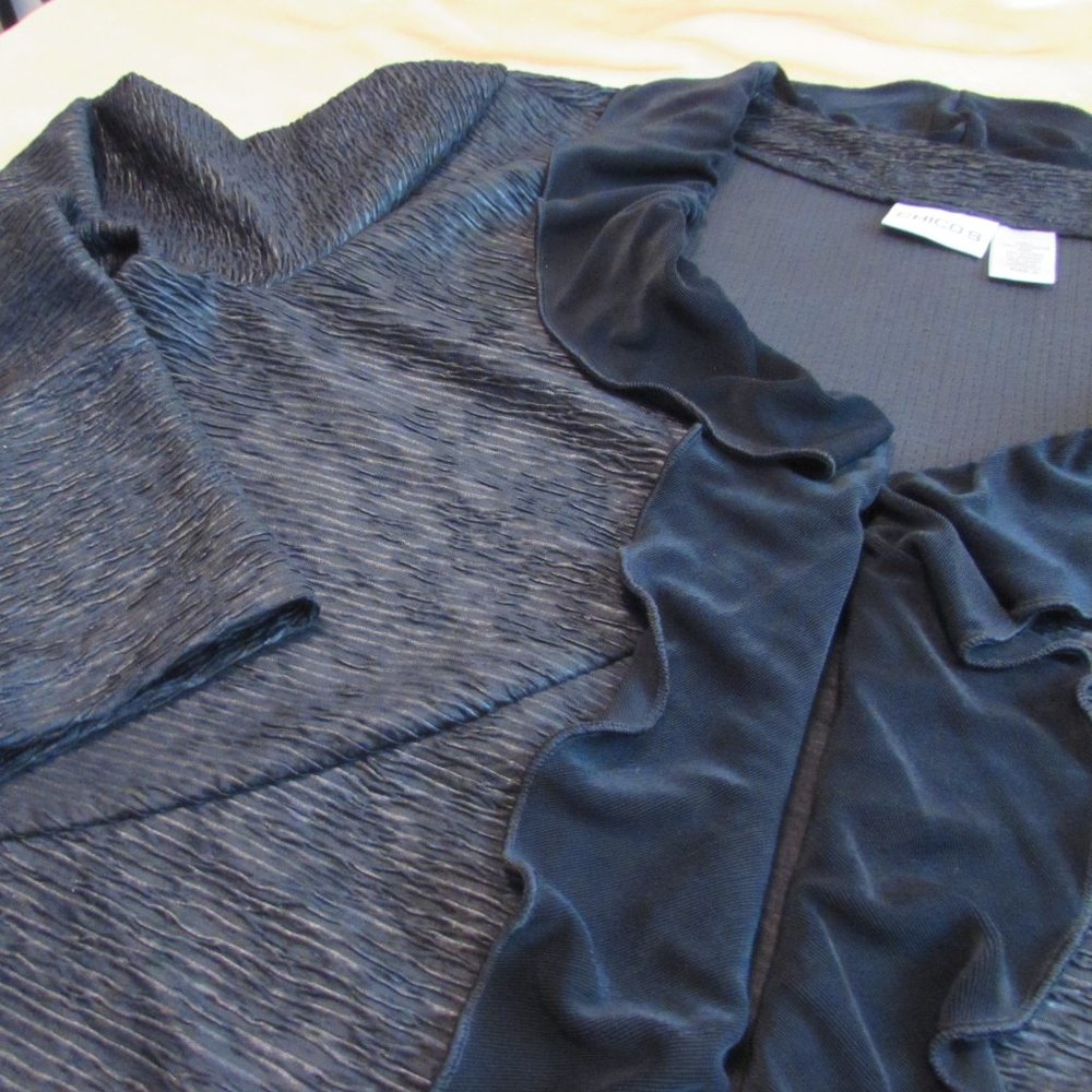Chico's Blazer Ruffle Front - Picture 16 of 16